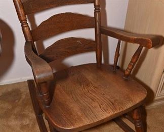 Carlson Kashiwa 1878 quarter sewn oak rocking chair