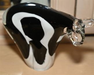 Blown glass cow