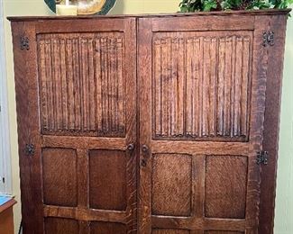 Carved armoire with beautiful details 
