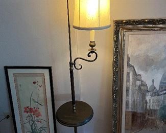 Antique metal table lamp