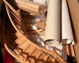 dollhouse accessories; wall paper, stairs, etc.