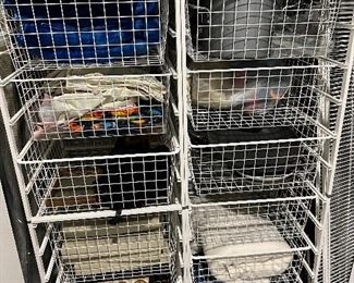 storage system metal bins