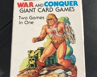 Vintage Masters of the Universe War & Conquer giant card games