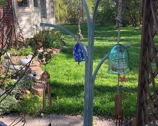 Wind chimes on stand