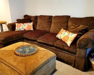 sofa w/ chaise, ottoman, Walter E. Smithe
