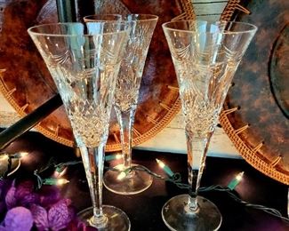 Waterford toasting flutes, set of 6