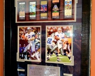 Dallas Cowboys, Football Memorabilia, Roger Staubach, Troy Aikman