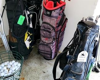 Golf Bags, golf clubs