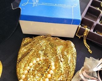 Whiting & Davis, women's handbag, Mesh bag w/ box