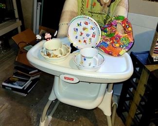 High Chair, toddler dishes