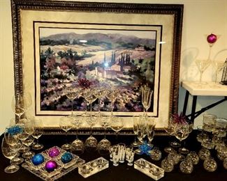 Crystal Stemware, wall art, large