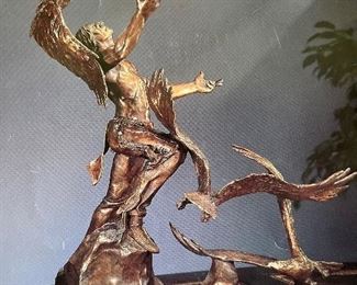 Beautiful signed bronze sculpture. 