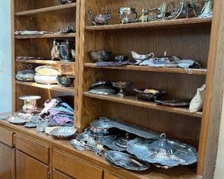 Large collection of silver plate