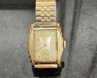 Hamilton vintage deco watch running good gold filled