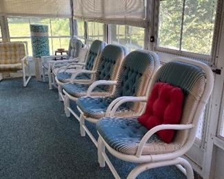 Patio furniture, used indoors
