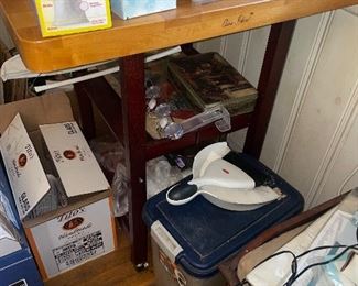 Kitchen butcher block on wheels