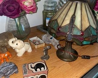 Small stained glass night lamp