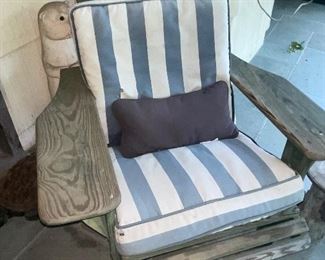 Outdoor wood Annaron deck‘s chair