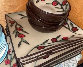 Ceramic matching place settings