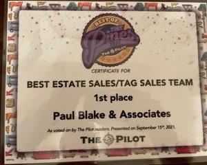 2021 Best of the pines Plaque