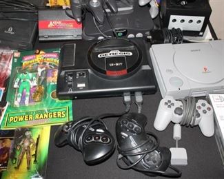 Video game consoles - Sega Genesis, PS1, Atari, Gamecube