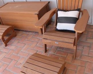 Eon Adirondac chair and footrest 