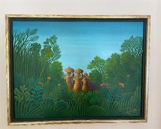 framed Eric Jean-Louis original art