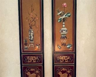 Four Chinoiserie panels