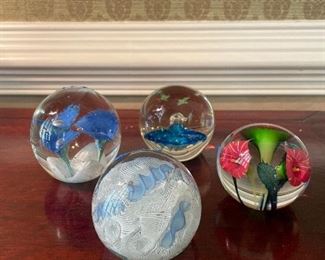 art glass paper weights