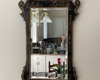 hand painted Chinoiserie mirror