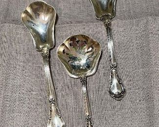 Gorham Chantilly sugar shells and nut/bon bon spoon