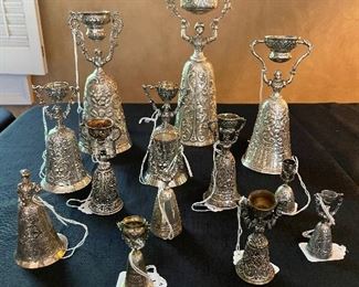 vintage  sterling silver and 800 German silver wedding cups 