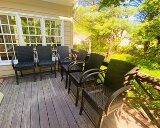 SIX OUTDOOR CHAIRS