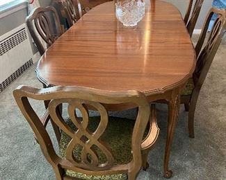 Dining Room Table + 6 Chairs + Breakfront