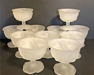Rare Fostoria Glass Pedestal Bowls 