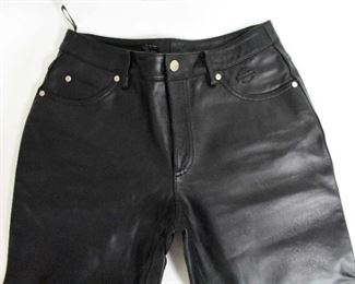 Ladies Harley Davidson Black Leather Pants