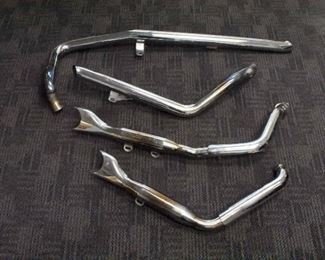 4 Motorcycle Mufflers - Fishtail +