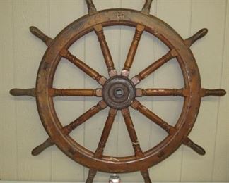 Large Wood Ships Wheel