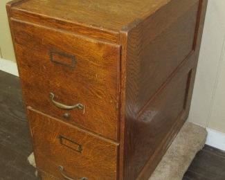 Antique Oak File Cabinet