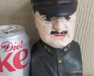 Cast Iron General Pershing Coin Bank