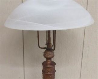 Iron Base Lamp - Signed on Bottom Salem Bros.