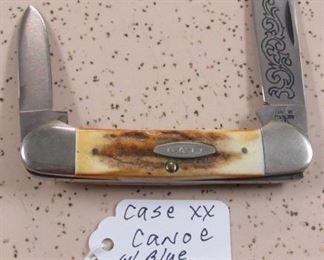 Case XX Canoe Knife w/Blue Scroll