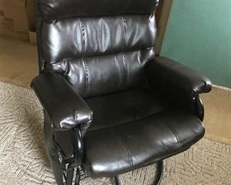 A swivel/glider/recliner rocker (does have a matching foot rest.) I have taken this for a test drive and it is very comfortable.