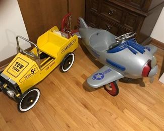 Tow Truck (Am. Retro) pedal car and the 1942 (AFC) Army Pursuit!!!!!
