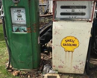 A couple more of the unrestored gas pumps