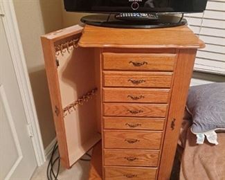 Jewelry stand cabinet