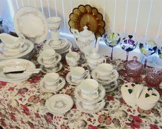 Coalport china and decorative glass ware
