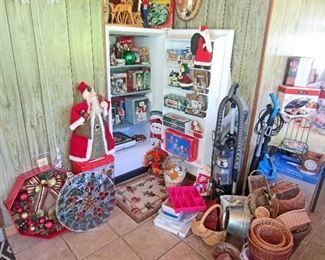 Upright freezer, Christmas, baskets and vacuums