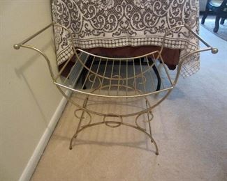 Vintage hollywood Regency vanity stool