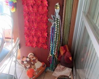 Lots of Mardi Gras beads